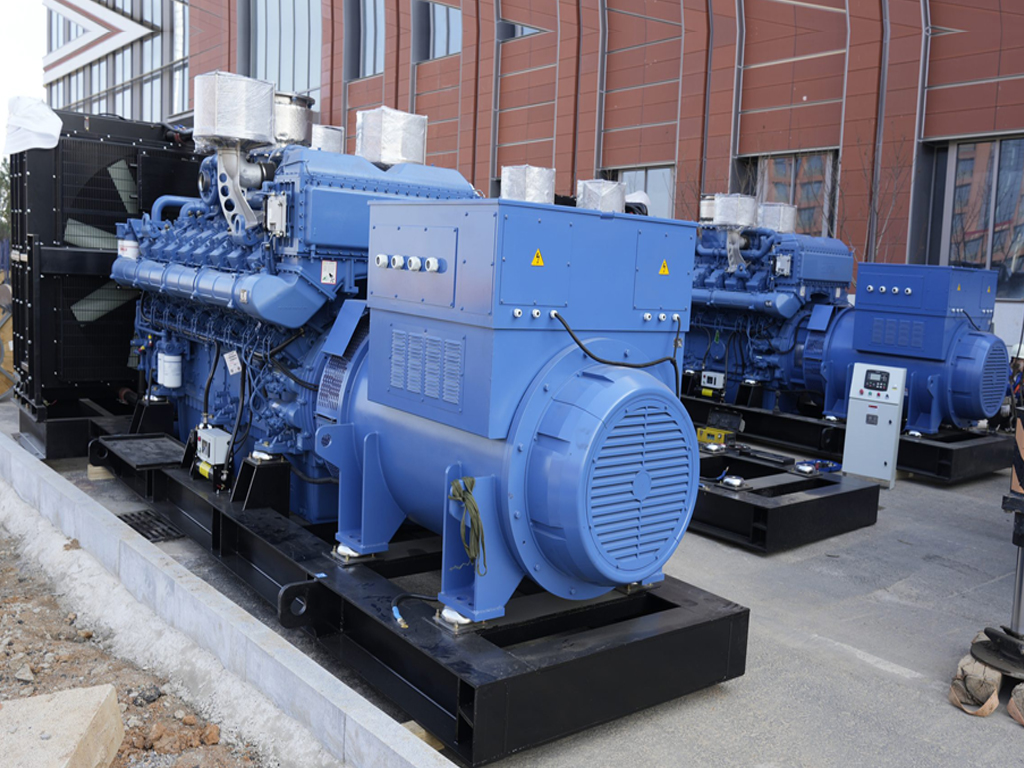 The data center purchases 9 2000kw diesel generator sets from Huaquan and installs them in parallel on-site