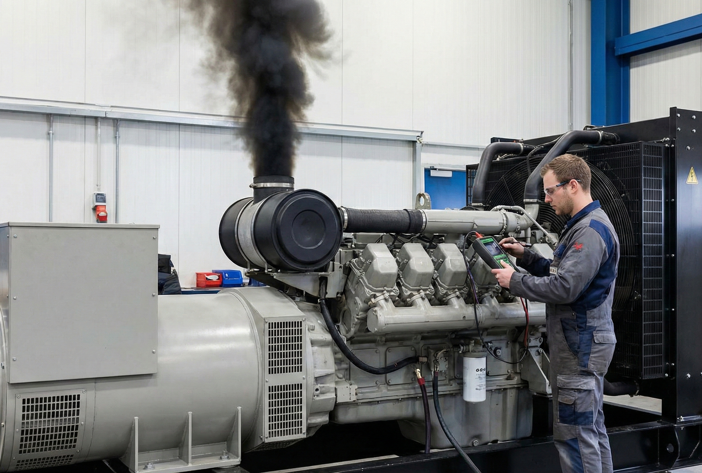 Troubleshooting Black Smoke in Diesel Engine Generators: Air vs. Fuel Ratio 2 black smoke in diesel engine
