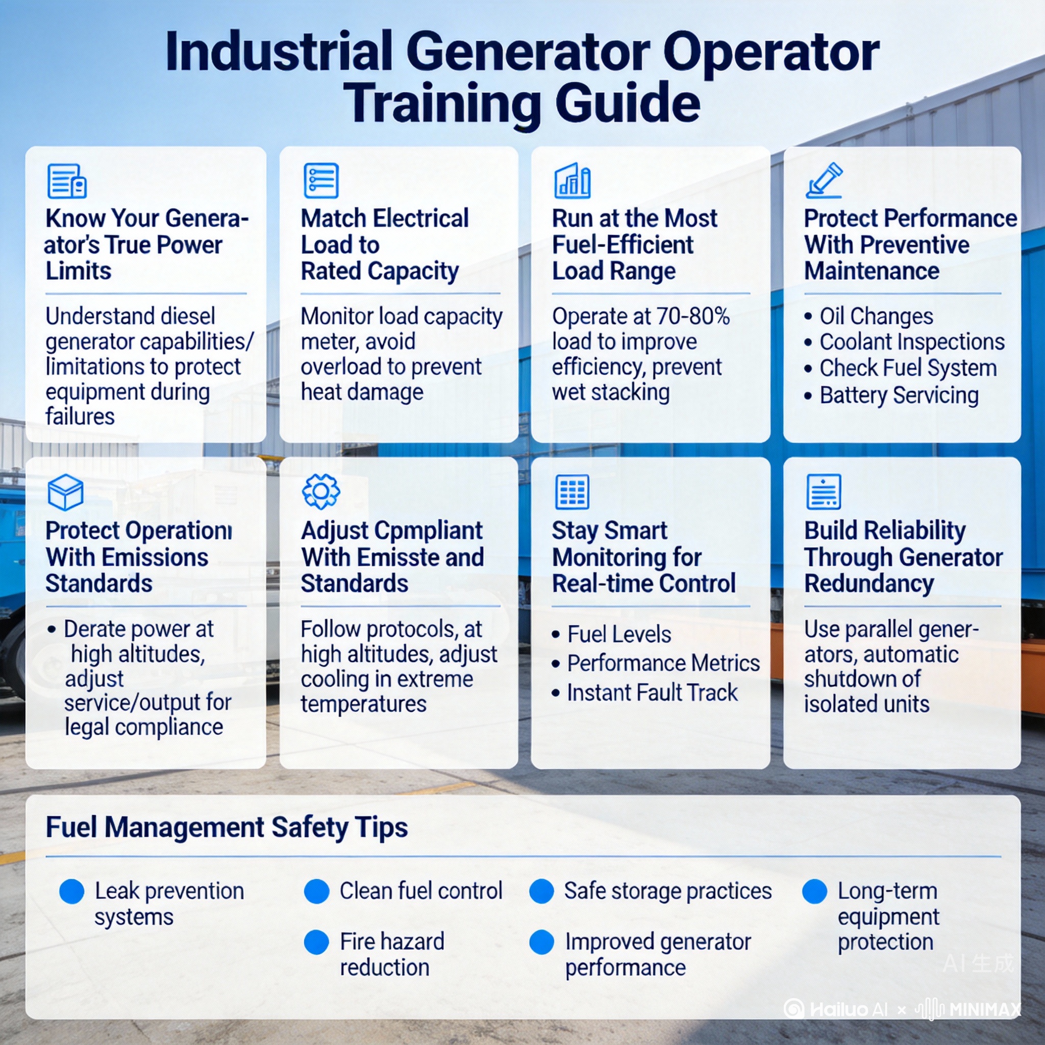 Safety Training Outline for Diesel Generator Operators