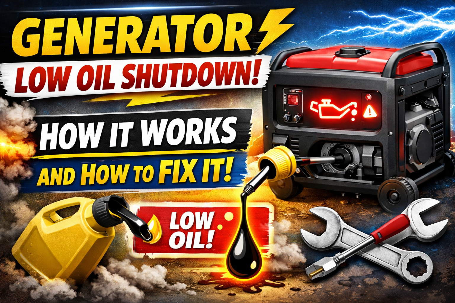 generator low oil shutdown