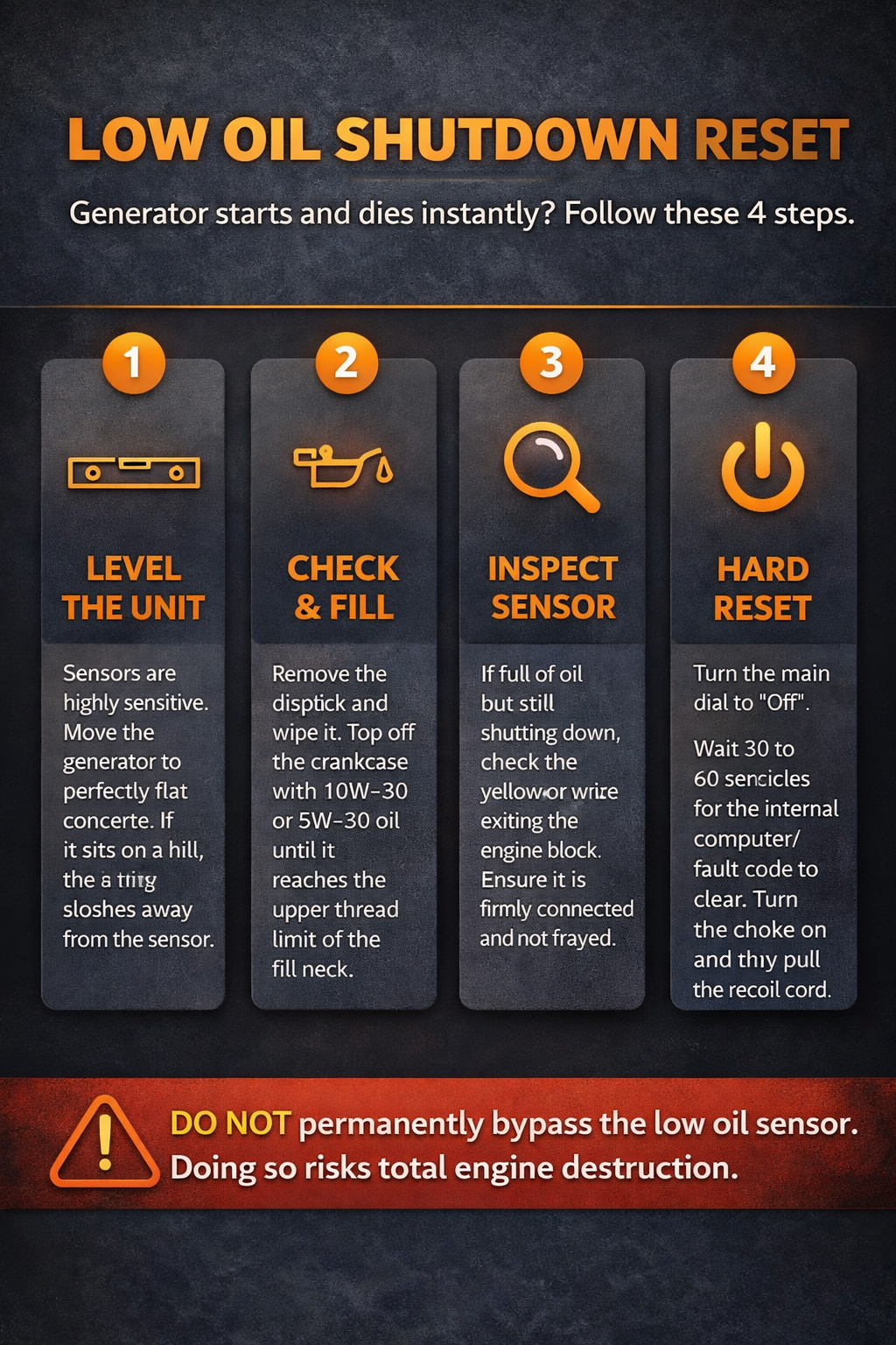 Generator Low Oil Shutdown: How It Works and How to Fix It 2 generator low oil shutdown