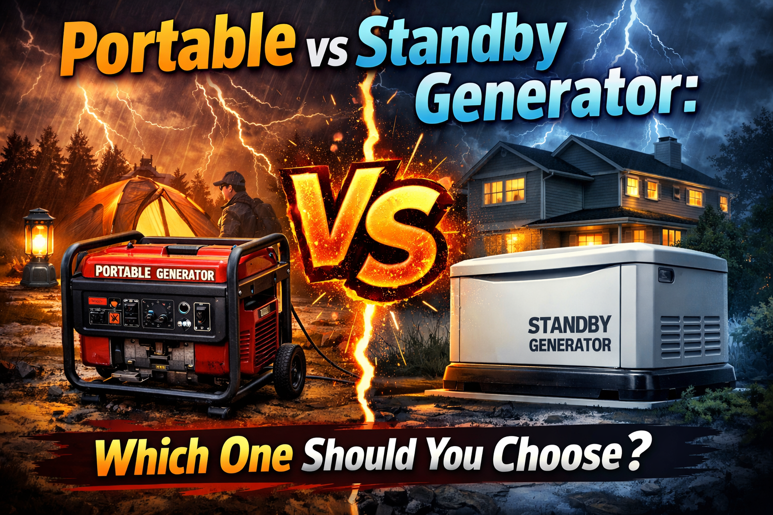 portable vs standby generator