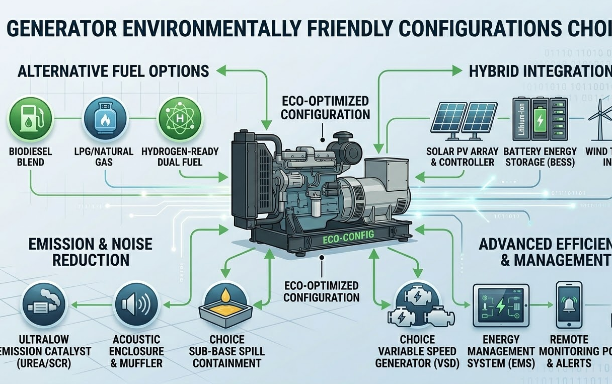 Generator Environmentally Friendly Configurations
