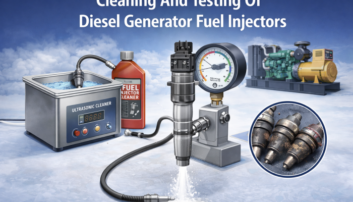 Cleaning and testing of diesel generator fuel injector