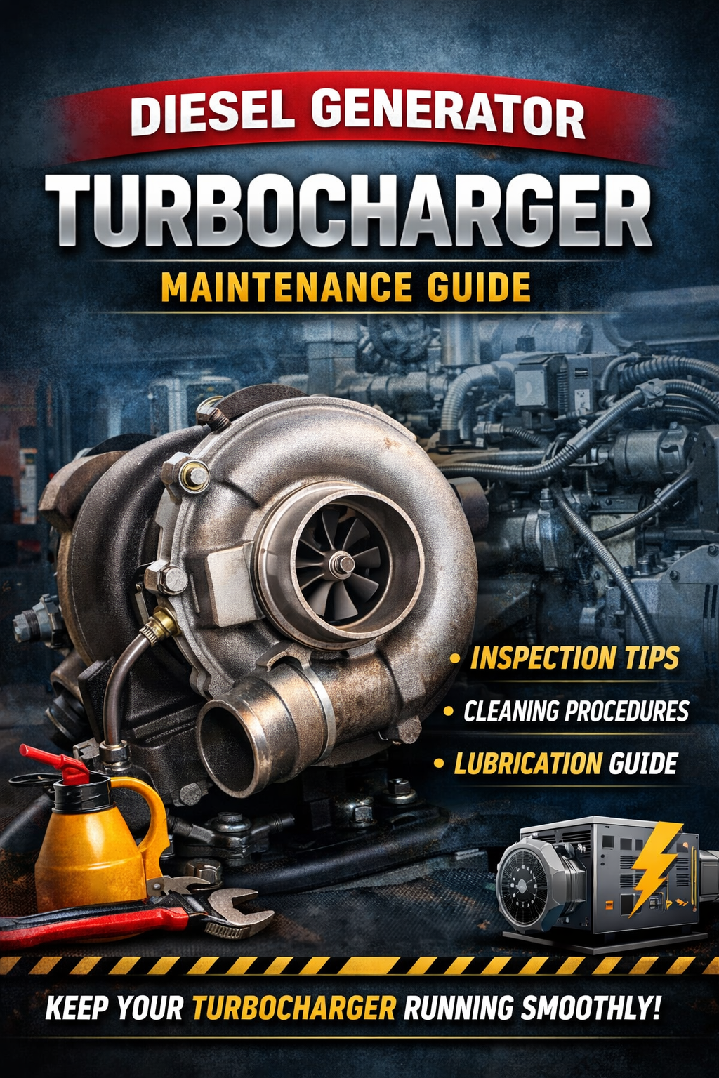 Diesel generator turbocharger maintenance
