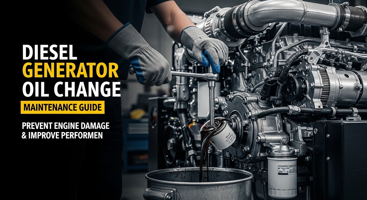 Diesel Generator Oil Change Maintenance