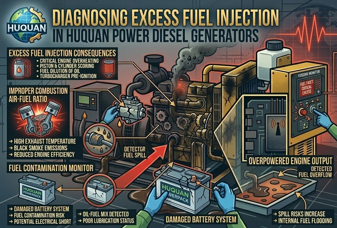 White Smoke Emission Start-up in Diesel Generator 2 Excess Fuel Injection