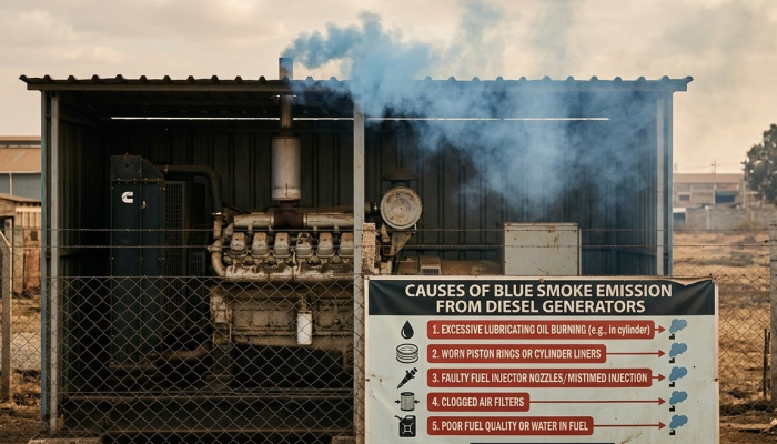 black smoke emission from diesel generators