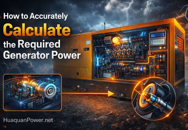 Diesel generator power requirements chart for commercial and industrial applications