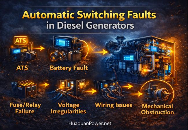 Solution to Automatic Switching Fault of Diesel Generator 3 Automatic Switching Fault of Diesel Generator with ATS panel troubleshooting