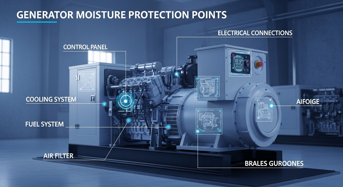 High Voltage in Diesel Generators Solutions 2 diesel generator moisture protection components including electrical system fuel system and cooling system