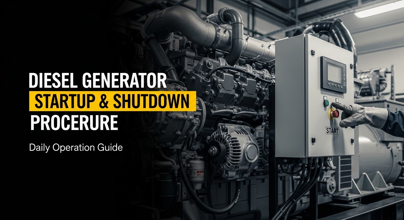 diesel generator startup and shutdown procedure control panel operation