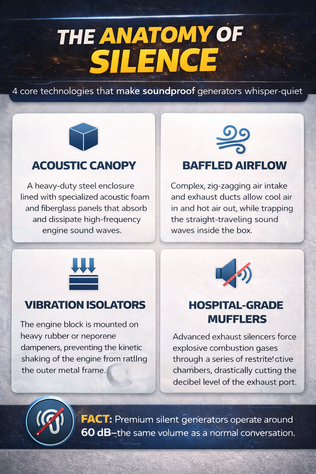 How a Silent Generator Works: Technology Behind Soundproof Generators 2 silent generator