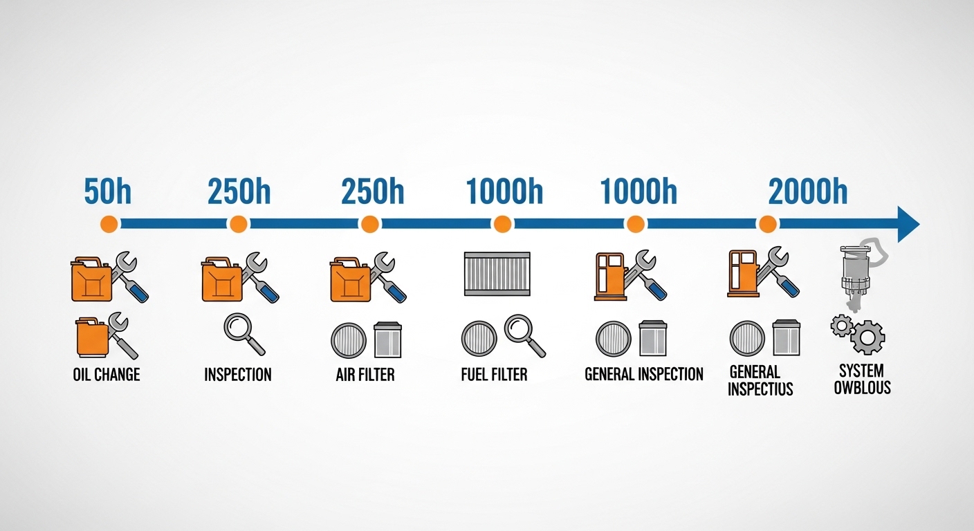 Diesel generator maintenance plan based on operating hours 2 diesel generator maintenance schedule based on operating hours intervals