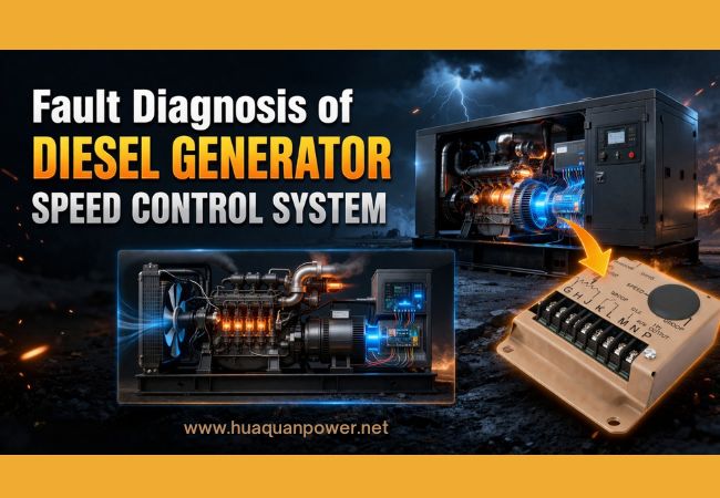 Fault diagnosis of diesel generator speed control system showing governor and control unit issues