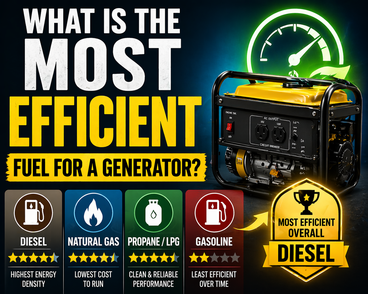 What is the Most Efficient Fuel for a Generator