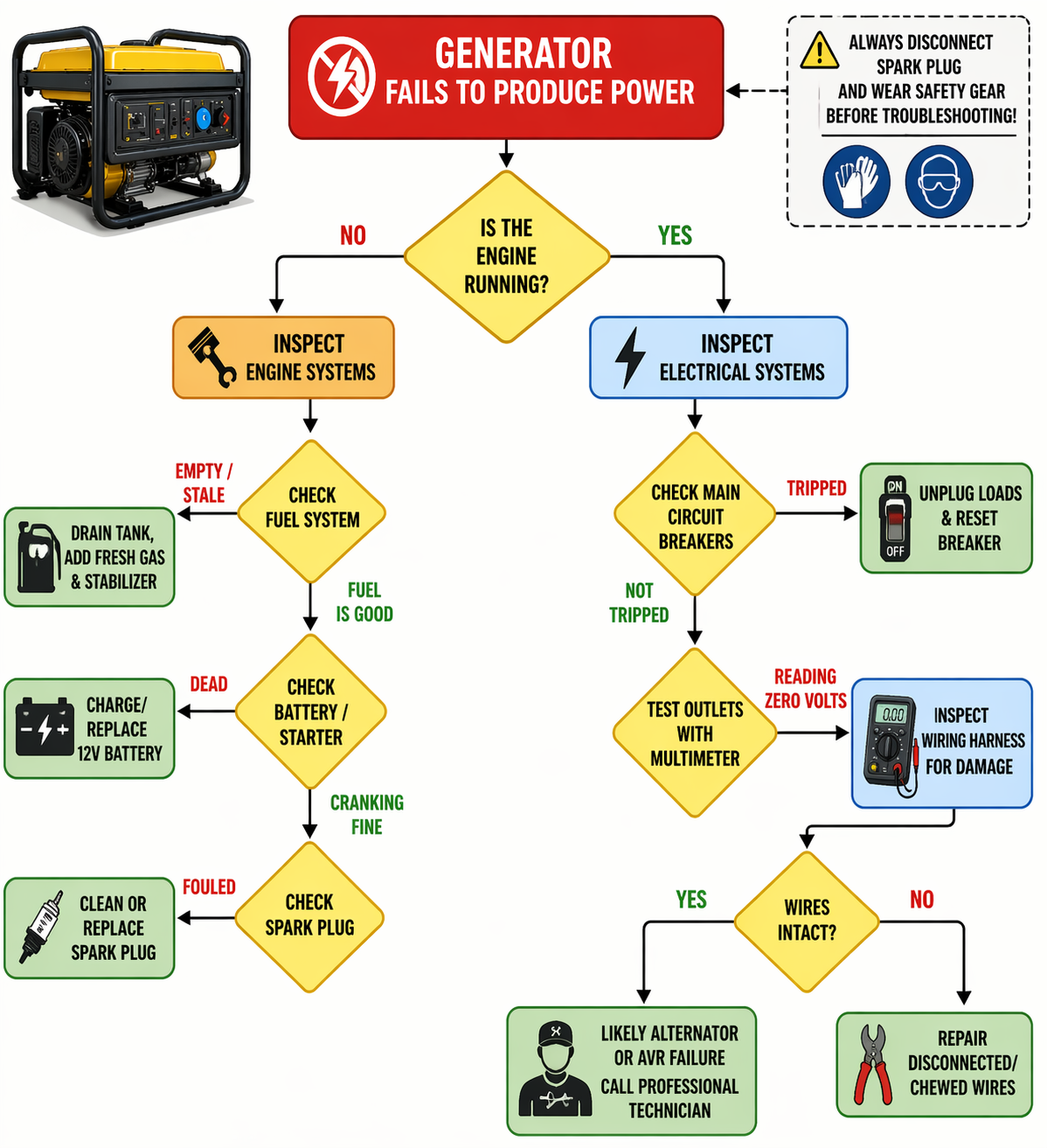 Generator Not Producing Power