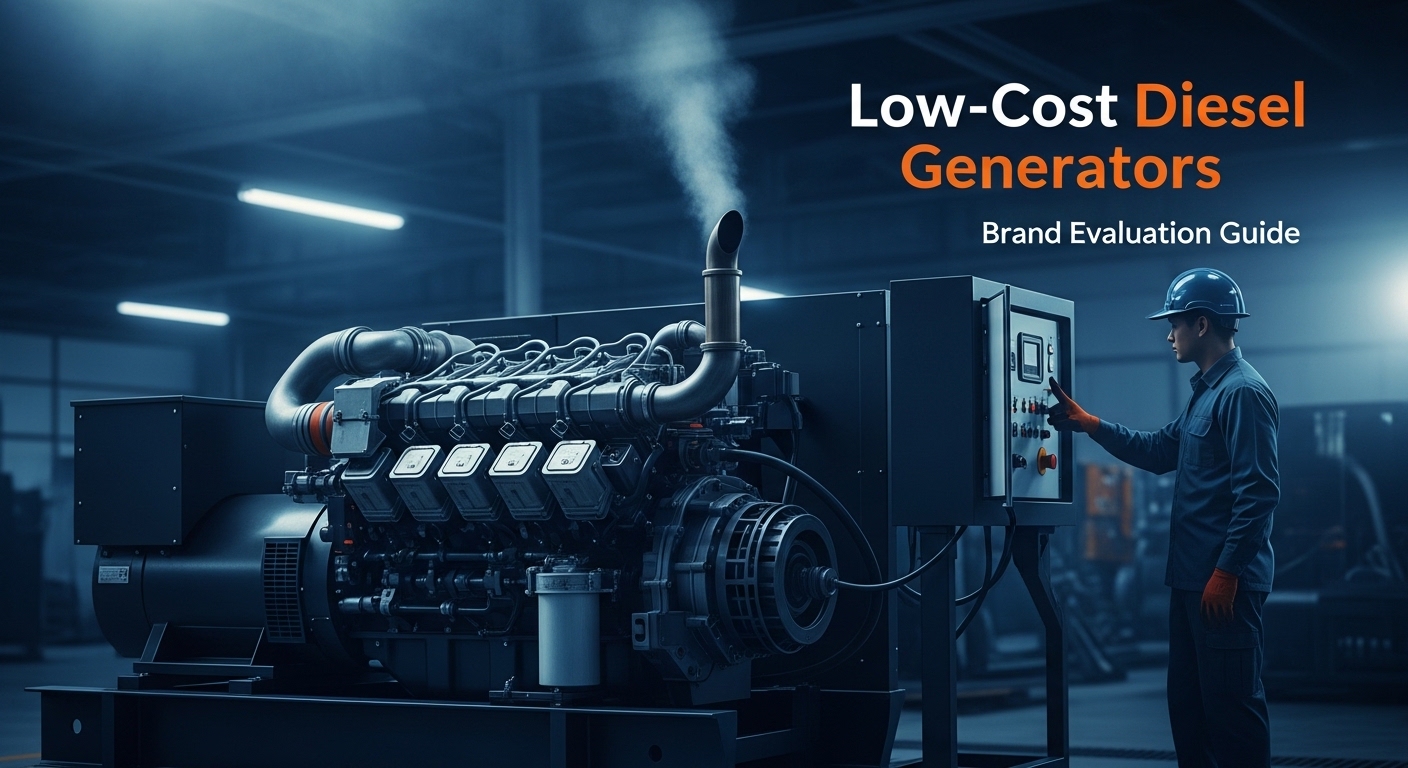 Diesel generator engine cutaway showing internal components
