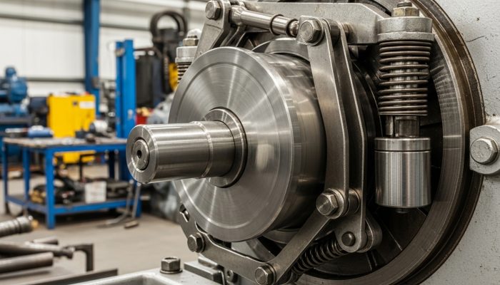 pengatur kecepatan mekanis pada generator diesel dengan bobot terbang dan pegas