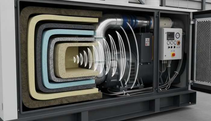 silent diesel generator noise control acoustic enclosure design
