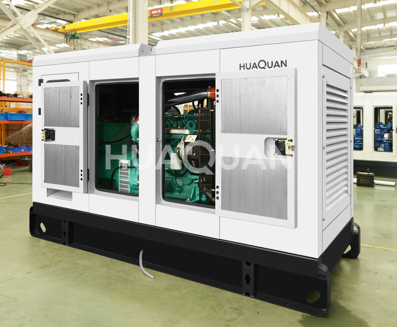 What is the power coverage range of Huaquan diesel generator sets?