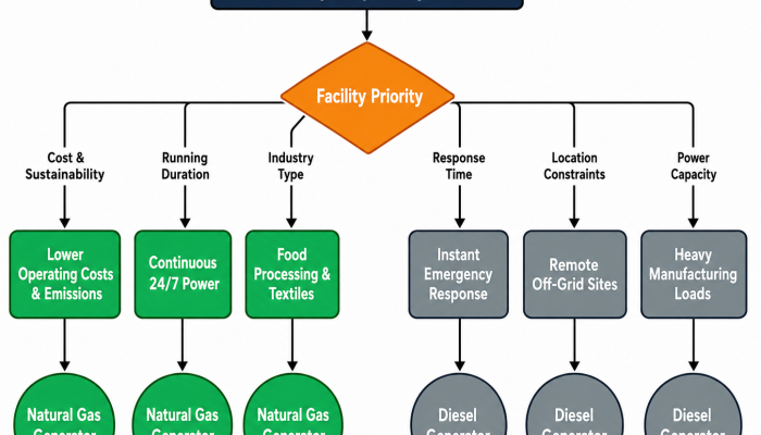 générateur de gaz naturel vs générateur diesel