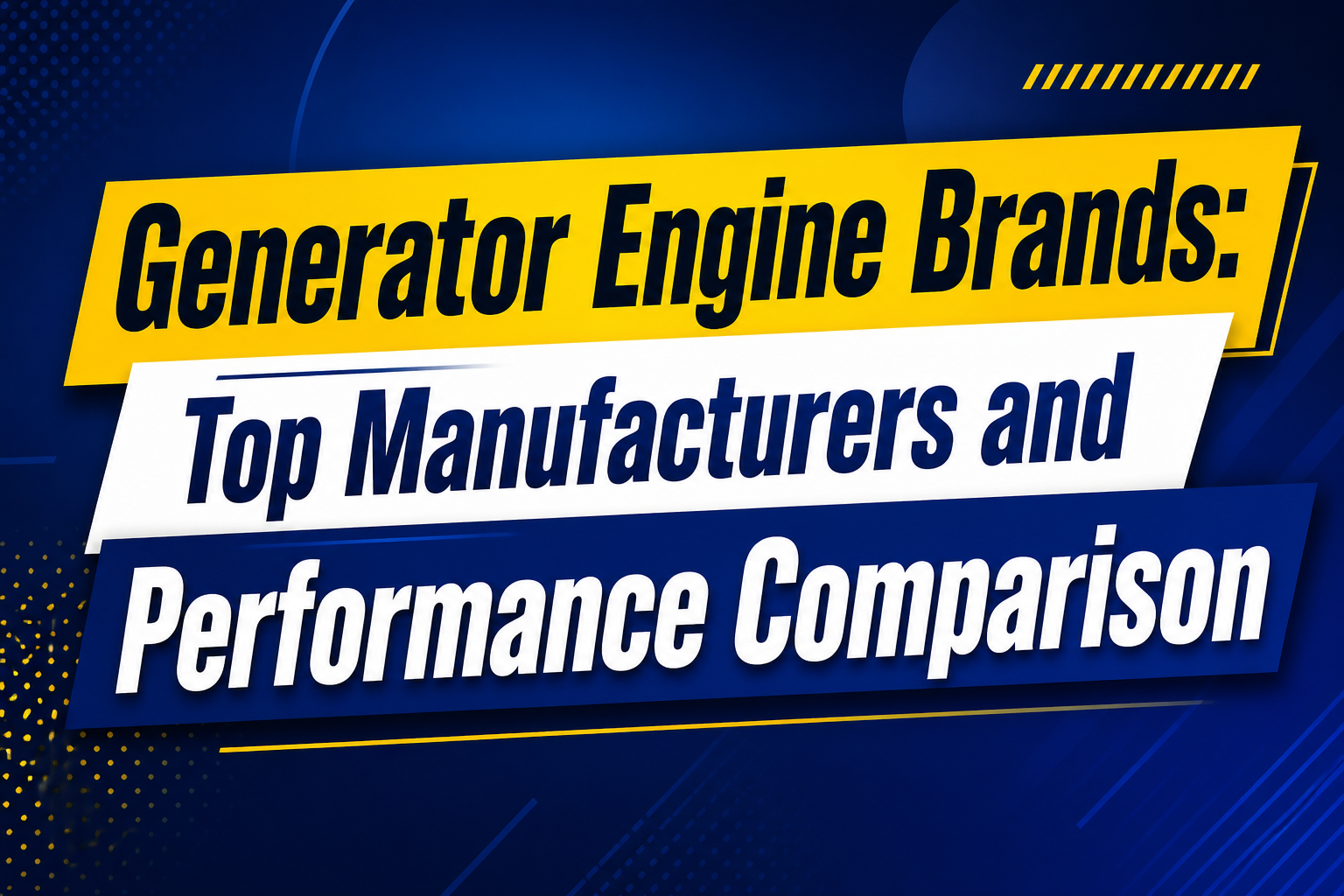 generator engine brands