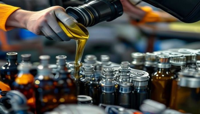diesel generator oil type - technician performing maintenance procedure, industriële toerusting