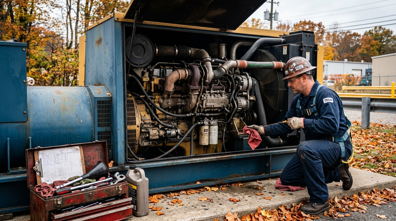 Diesel generator autumn maintenance and seasonal shutdown inspection