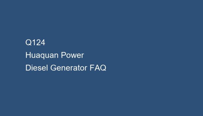 ground portable diesel generator cover image, Huaquan Power diesel generator FAQ