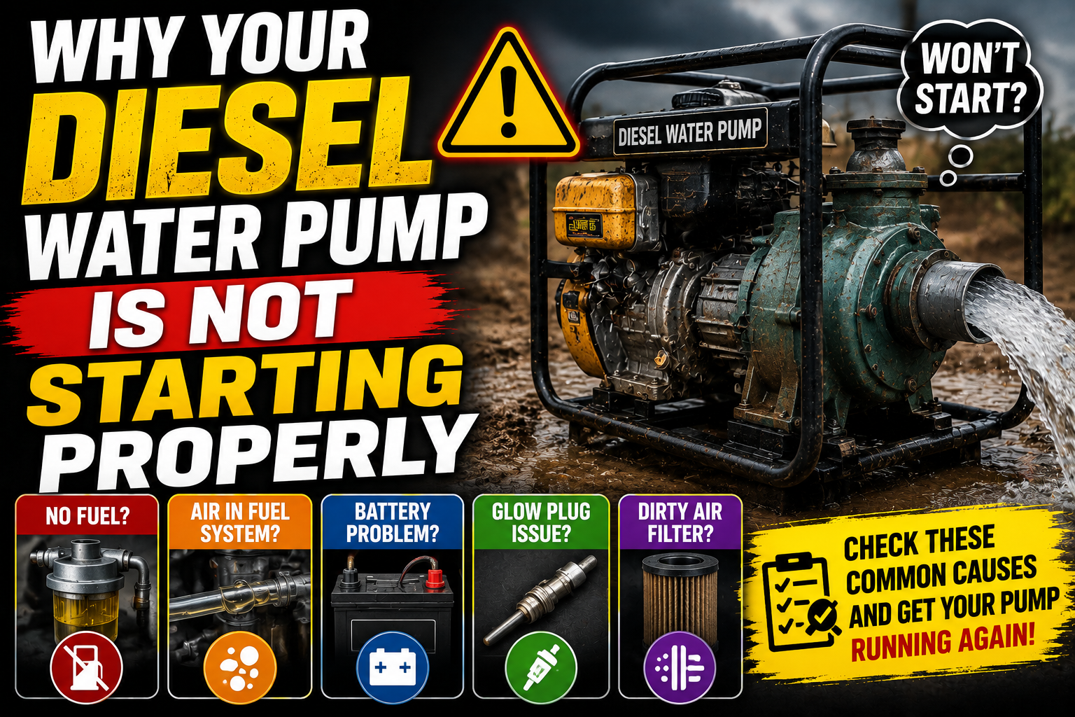 Pompe à eau diesel