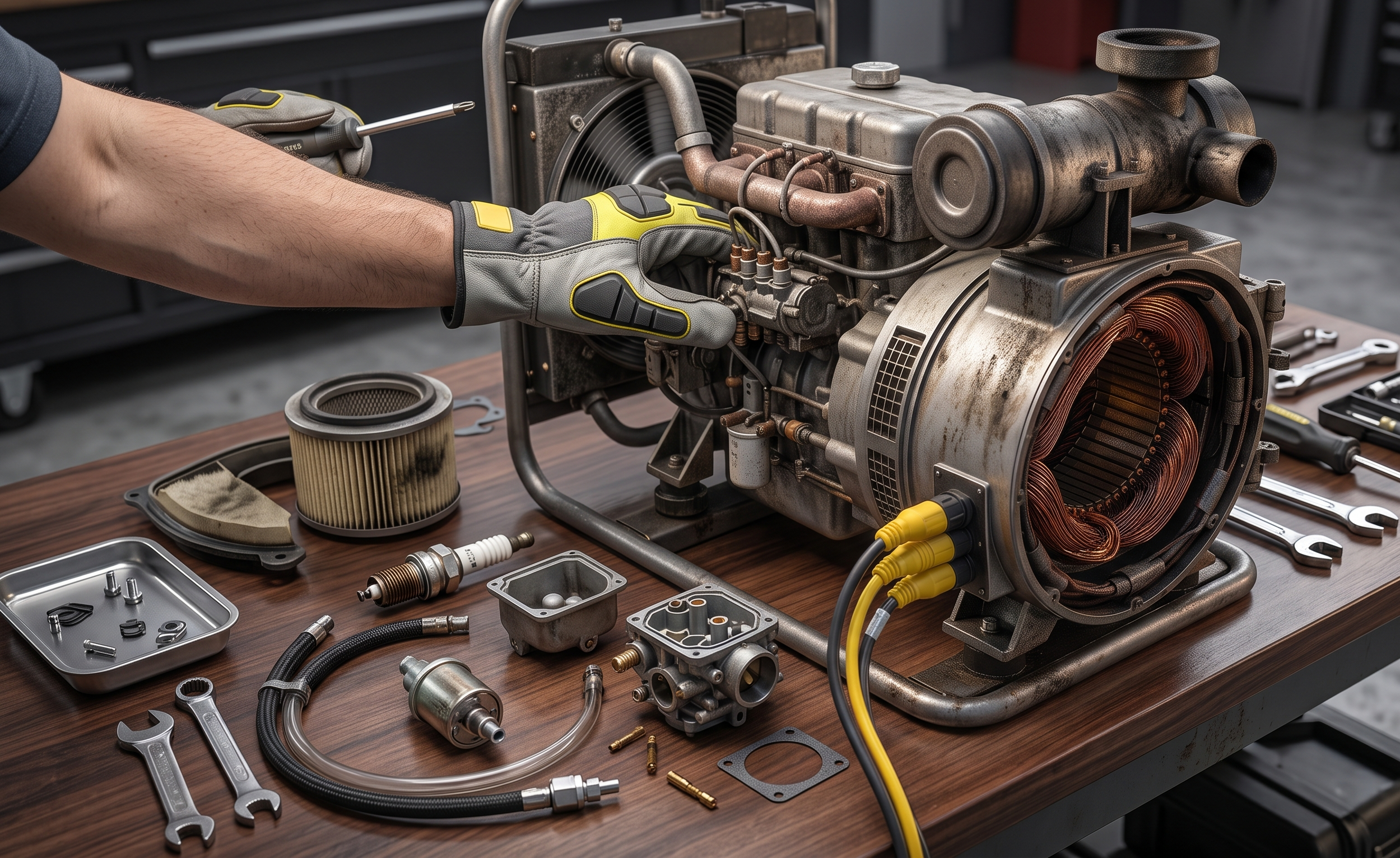 gas generator backfiring