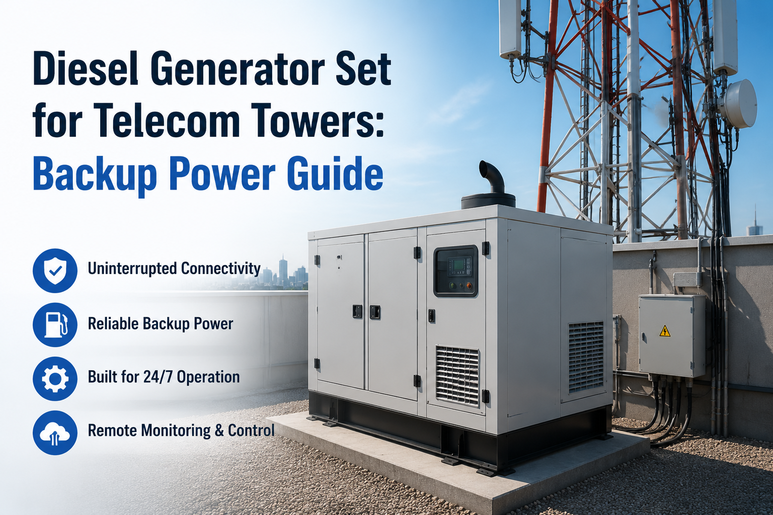 diesel generator set for telecom towers