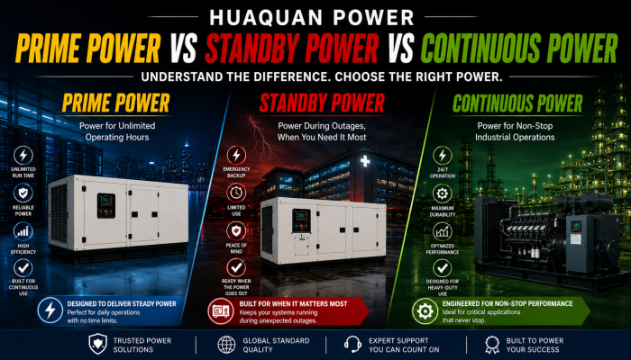 Prime Power vs Standby Power vs Continuous Power