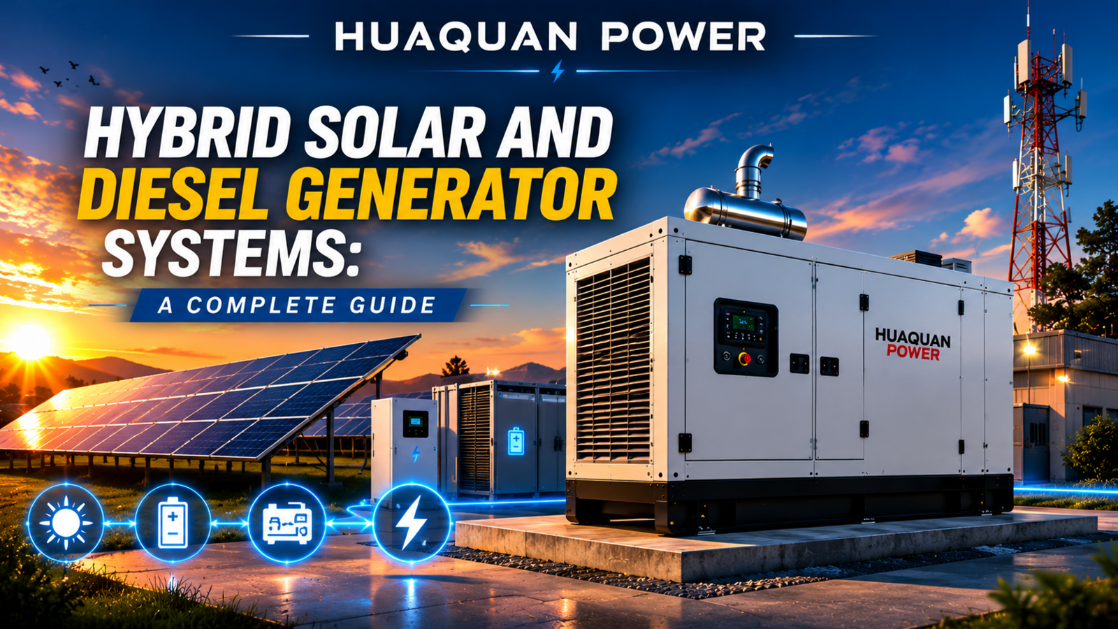 Hybrid Solar and Diesel Generator