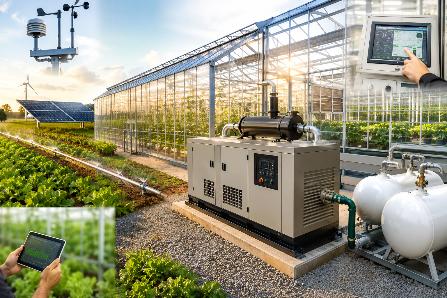 gas generator for greenhouses