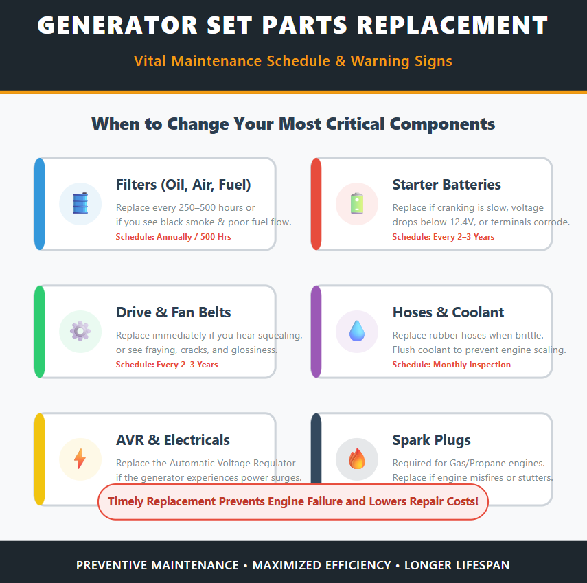 generator set parts replacement