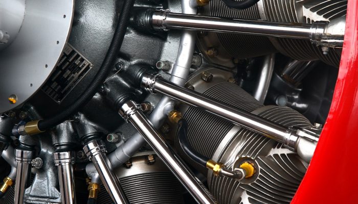 black and silver car engine