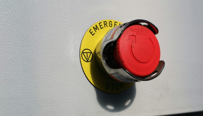 red and yellow round metal