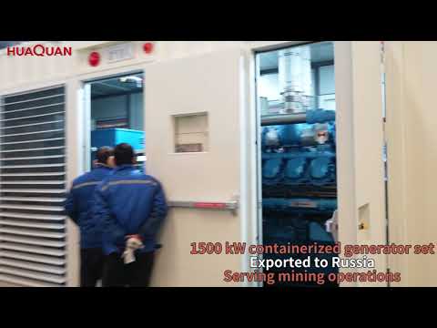 1500 kW containerized generator setExported to Russia，Serving mining operations。