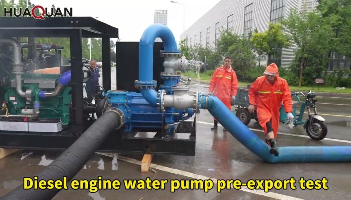 Diesel engine water pump pre-export test.