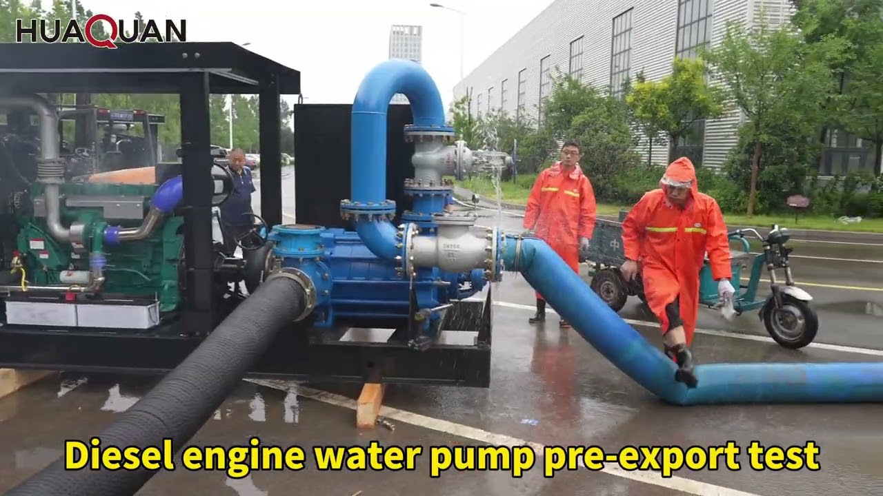 Diesel engine water pump pre-export test.